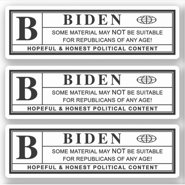 Joe Biden Warning Label (Front)