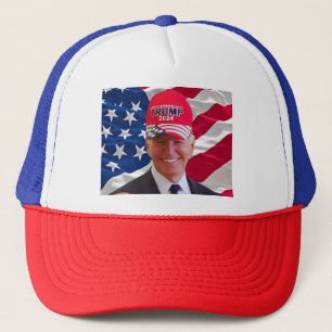 Joe biden Wearing A Trump Hat