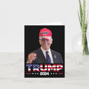 Joe Biden Wearing A Trump Hat 1 Card