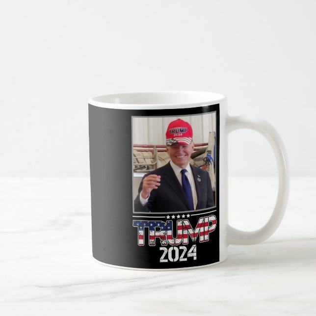Joe Biden Wearing A Trump Hat Election 2024 Funny  Coffee Mug (Right)
