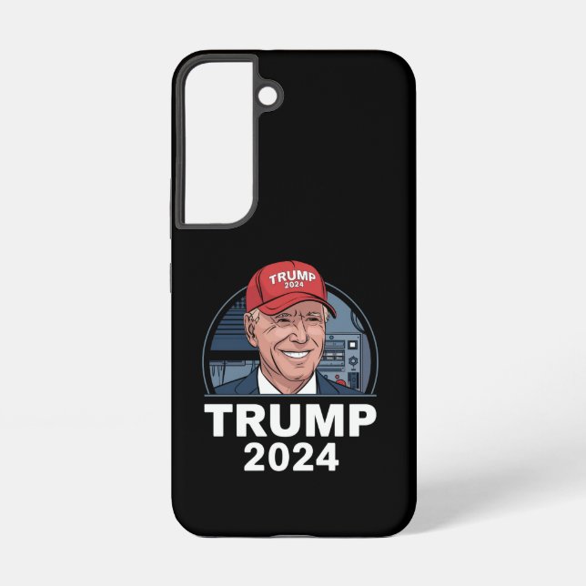 Joe biden Wearing A Trump Hat Samsung Galaxy S22 Case (Back)