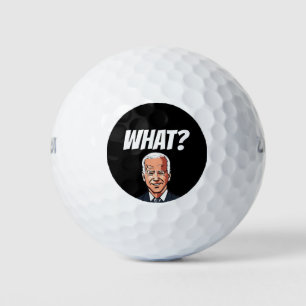 JOE BIDEN WHAT? CONFUSED FUNNY GOLF BALLS