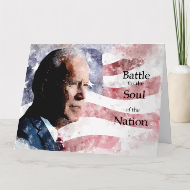 Joe Biden with Battle for the Soul of the Nation Thank You Card (Front)