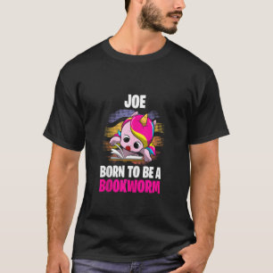 Joe Born To Be A Bookworm Personalised T-Shirt