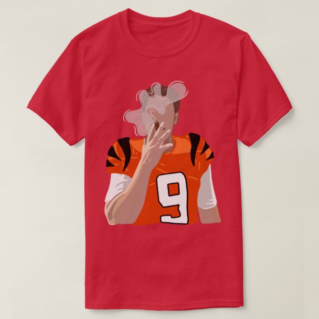 Joe Burrow Smoking Cigar T-Shirt (Design Front)
