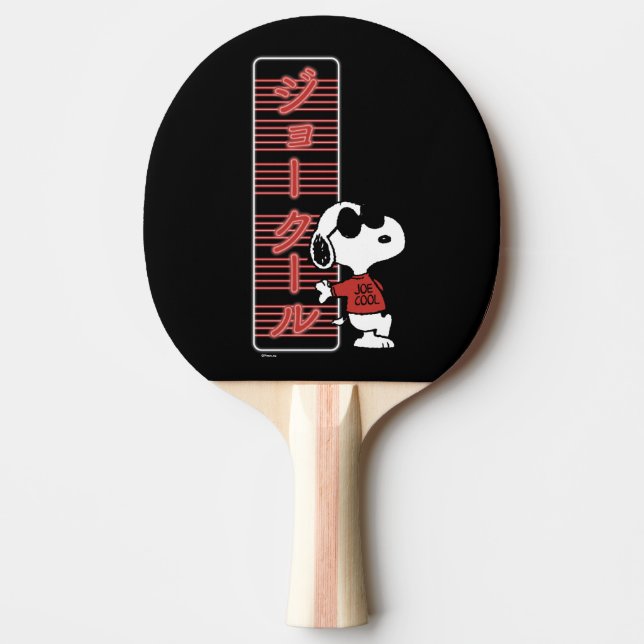 Joe Cool Japanese Neon Lights Ping Pong Paddle (Front)