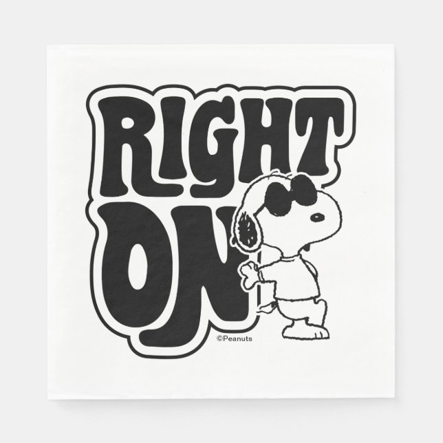 Joe Cool - Right On Napkin (Front)