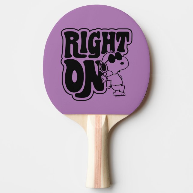 Joe Cool - Right On Ping Pong Paddle (Front)