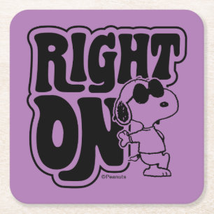 Joe Cool - Right On Square Paper Coaster
