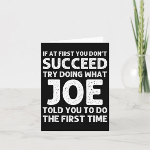 Joe Gift Name Personalised Birthday Funny Christma Card