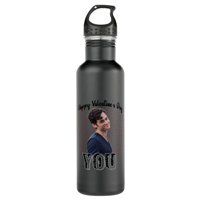 Joe Goldberg Happy Valentine_s day 710 Ml Water Bottle (Front)