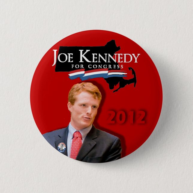 Joe Kennedy for Congress Red 6 Cm Round Badge (Front)