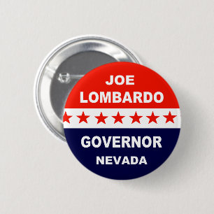 Joe Lombardo Governor Nevada 6 Cm Round Badge