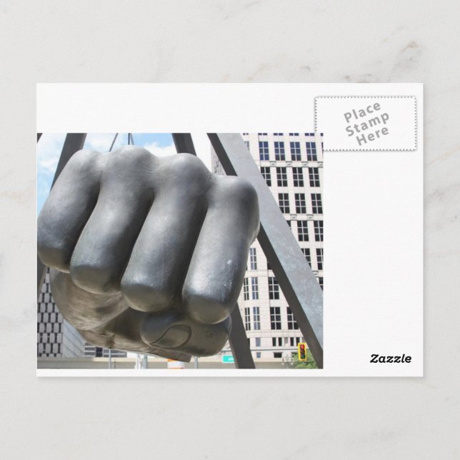Joe Louis Fist Postcard (Back)