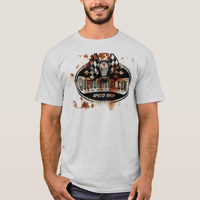 Joe Morris Rust Speed Shop T T-Shirt (Front)