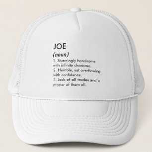 Joe name, Editable name, Custom name Trucker Hat