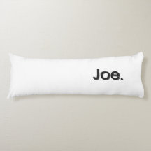 Joe. Name Word in black lettering on white