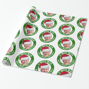 Joe Santa Hat - C'mon Man Have a Merry Christmas Wrapping Paper