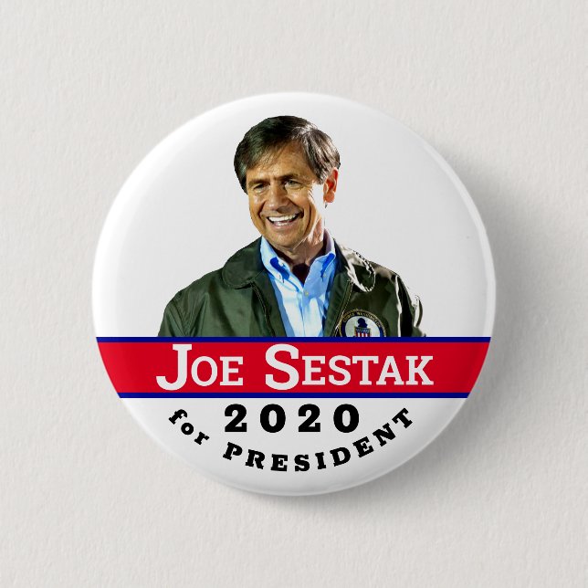 Joe Sestak for President 2020 6 Cm Round Badge (Front)