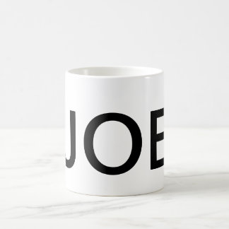 JOE Text Coffee Mug Drinkware Caffeine