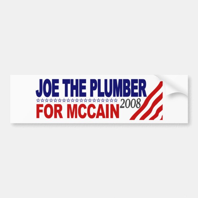Joe the Plumber for McCain Bumper Sticker (Front)