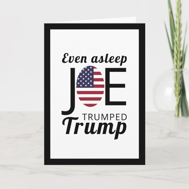 Joe Trumped Trump, American Flag Card (Front)