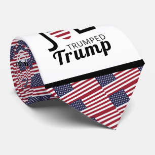 Joe Trumped Trump, American Flag Tie