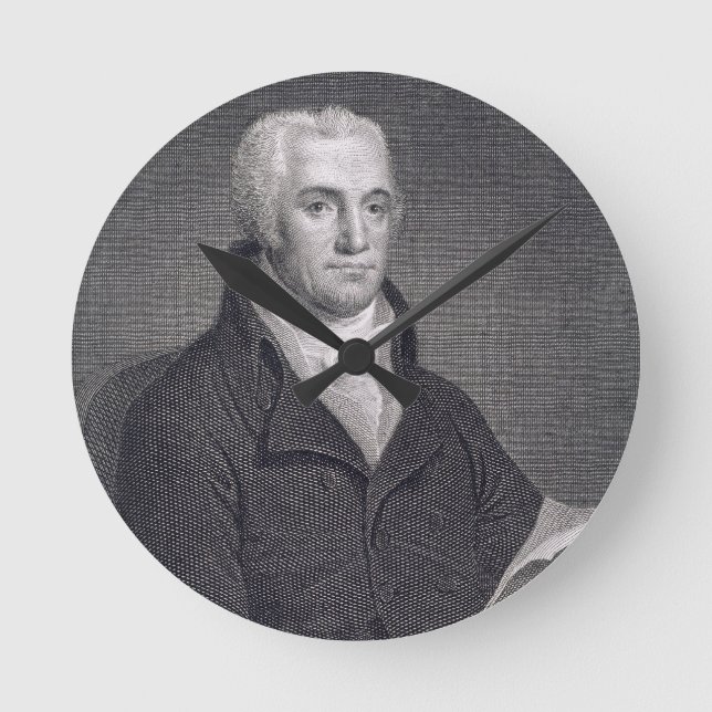 Joel Barlow (1754-1812), engraved by Asher Brown D Round Clock (Front)