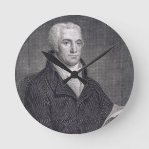 Joel Barlow (1754-1812), engraved by Asher Brown D Round Clock