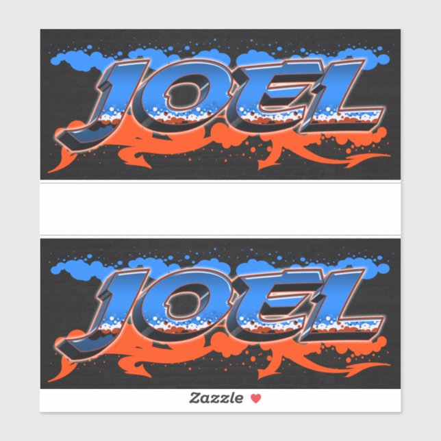 Joel First Name Graffiti Sticker (Sheet)