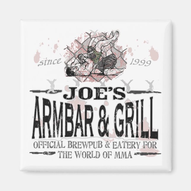 Joe's Armbar & Grill MMA Gear Magnet (Front)