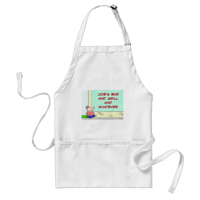 joes bar and grill and whatever standard apron (Front)