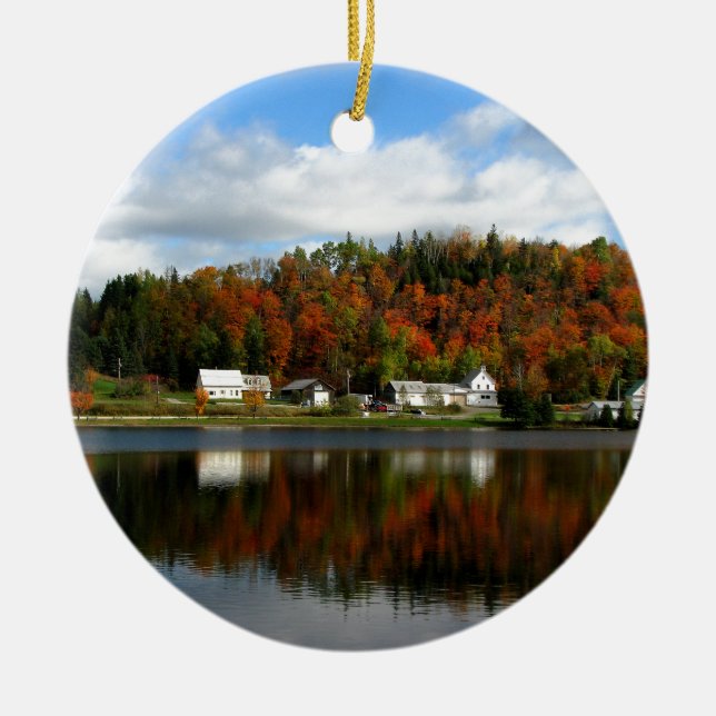 Joe's Pond - Danville, Vermont Ceramic Tree Decoration (Front)