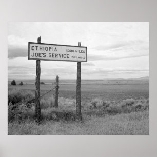 Joe's Service, 1936. Vintage Photo Poster