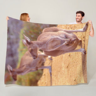 JOEY and MOM KANGAROO Fleece Blanket