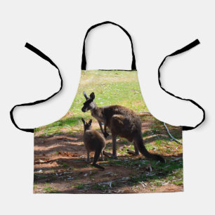 Joey And Mommy Kangaroo, Kids Full Print Apron