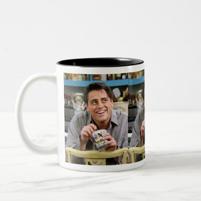 "Joey Doesn't Share Food Magic Cool Coffee..." Two-Tone Coffee Mug (Left)