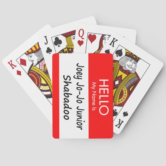 "Joey Jo-Jo Junior Shabadoo" Playing Cards (Back)