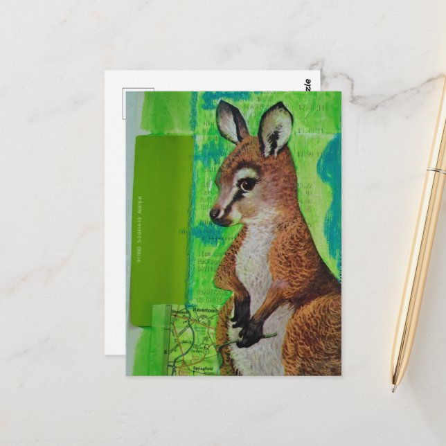 Joey Mixed Media Postcard (Front/Back In Situ)