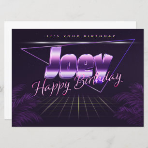 Joey Name First name lila retro card Birthday