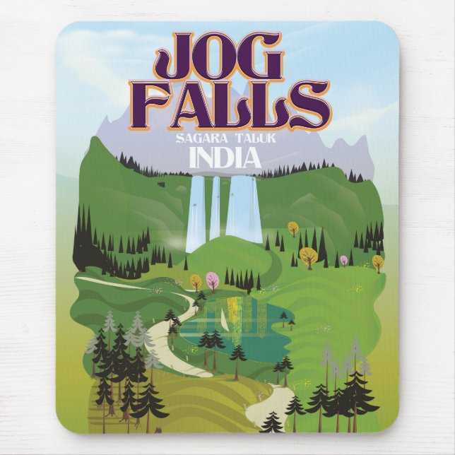Jog Falls,Jog Falls,Sagara taluk of Karnataka Mouse Mat (Front)