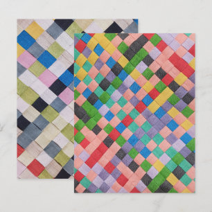 Jogakbo, Hand sewing item made with Mosi (Ramie) Invitation Postcard