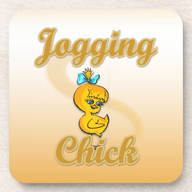 Jogging Chick  Coaster (Front)