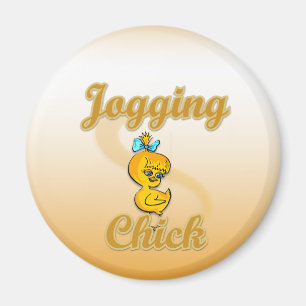 Jogging Chick  Magnet