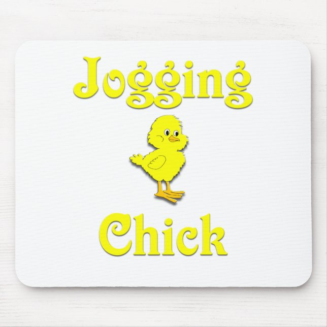 Jogging  Chick Mouse Mat (Front)