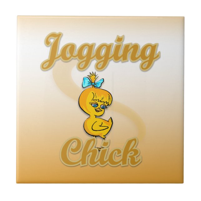Jogging Chick  Tile (Front)