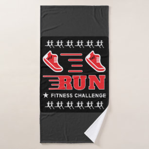 Jogging Get Fit Motivational Support Mug Throw Pil Bath Towel