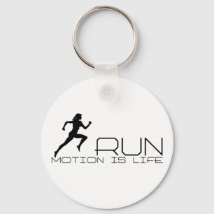 Jogging girl key ring