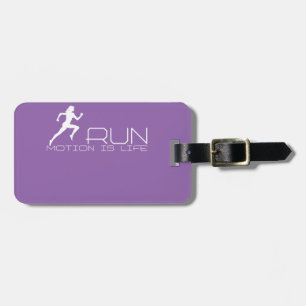 Jogging girl luggage tag