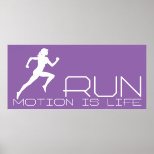 Jogging girl poster